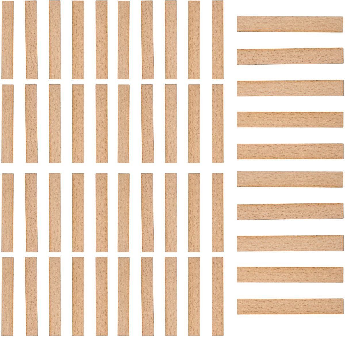 TopWosk - Houten Kandelaarknotjes - 100x15x1 mm - FSC 100%