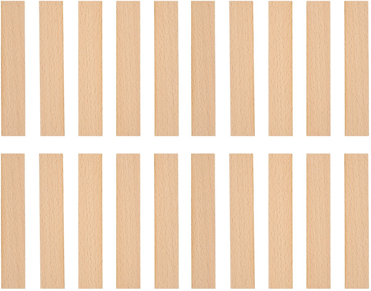 TopWosk - Houten Lonten - 140x25x1 mm - Natuurlijke Kaarsen - FSC Gecertificeerd