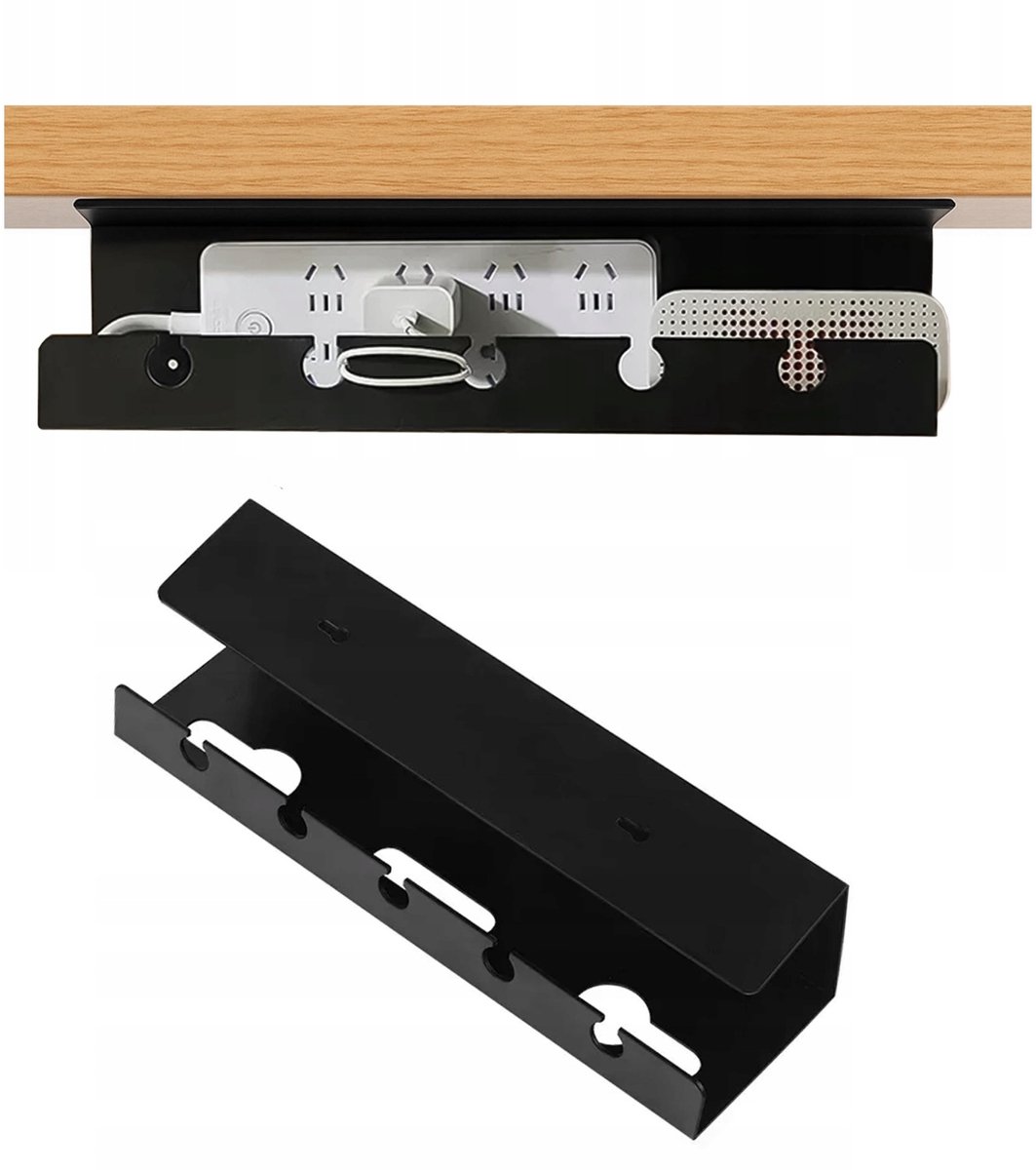 EtuiTab - Kabelbeheerder - 40cm - Bureau- en Muurmontage - Zwart