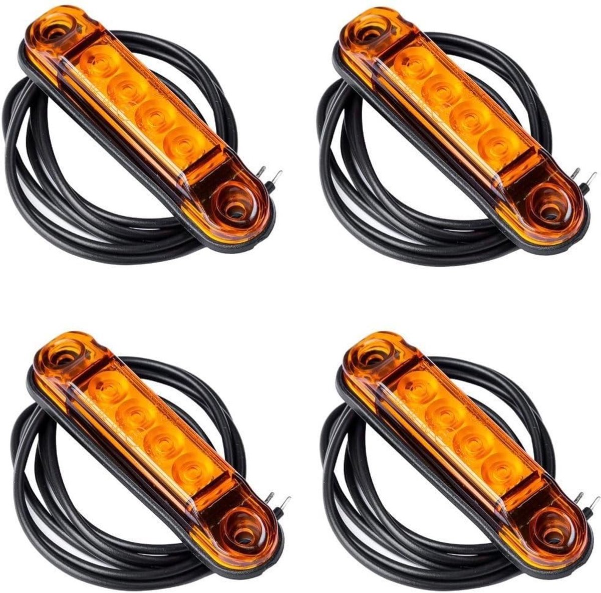 LED Markeringslichten - Oranje Verlichting - Voertuig Veiligheid - Energiezuinig LED - Compact Formaat - Oranje
