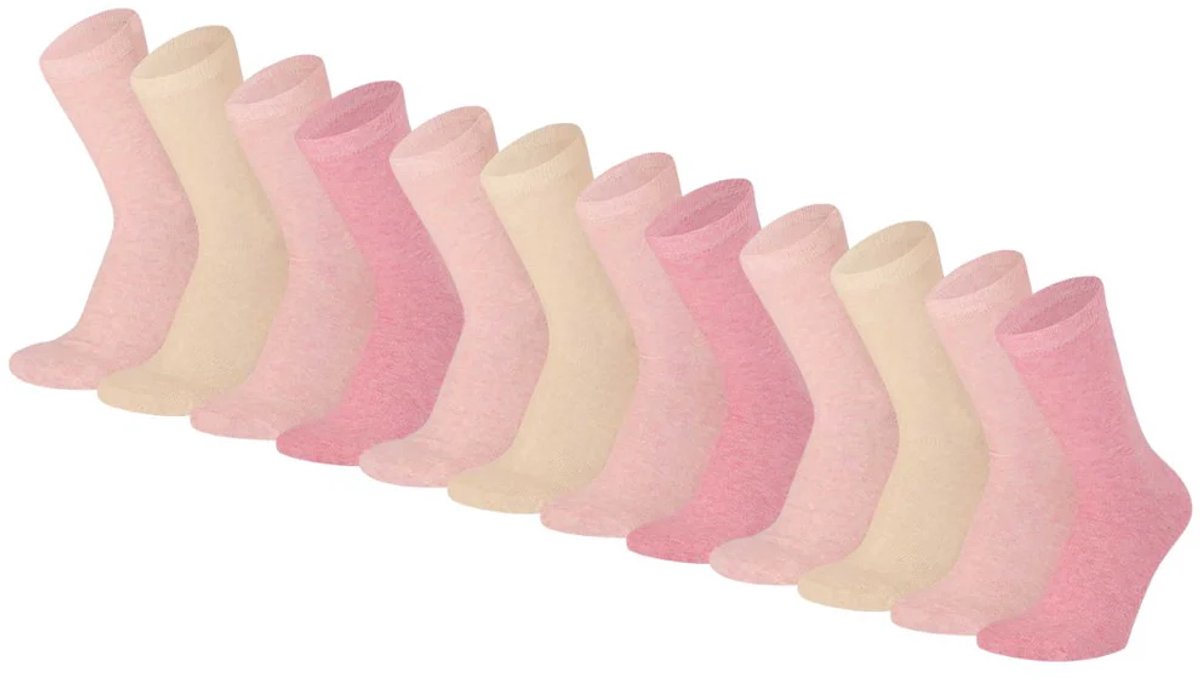 Morethansocks - Kindersokken - Unisex - Biologisch katoen - 12-Pack - Maat 23 t/m 38 - Kindersokken jongens