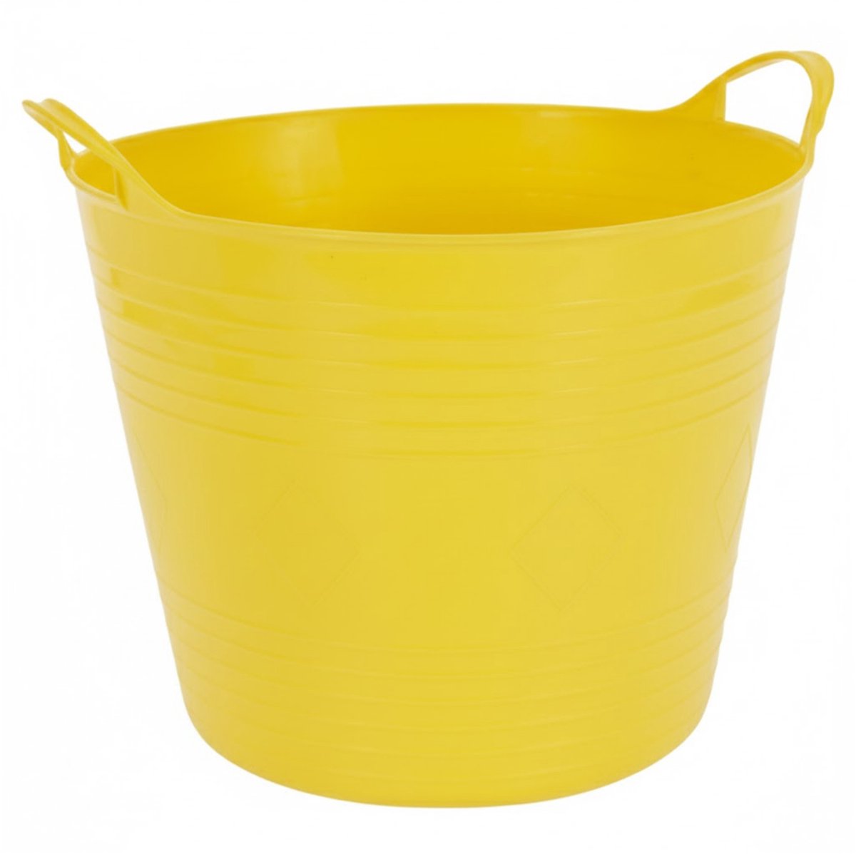Excellent houseware Flexibele kuip / emmer - geel - 27 liter - kunststof - 42 x 35 cm