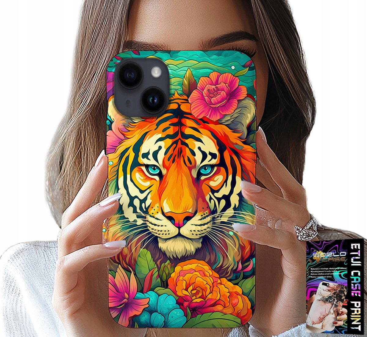 iPhone 15 hoesje - Dierenpatroon, tijgerhoesje