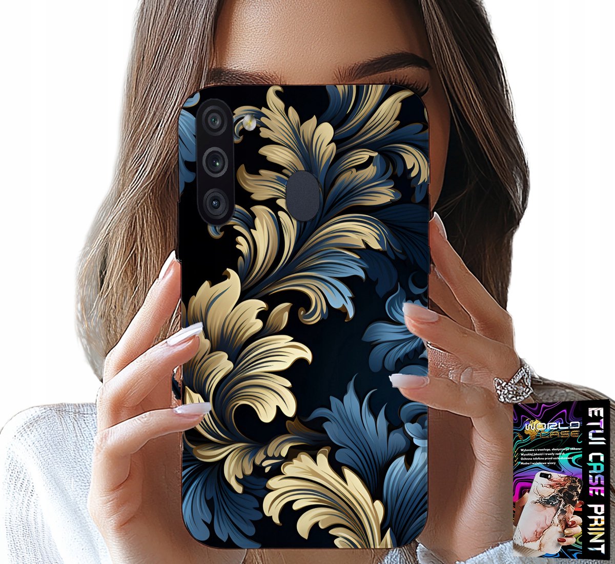 HOESJE VOOR SAMSUNG GALAXY A21 - ELEGANT GOUDEN MODERNE PATRONEN