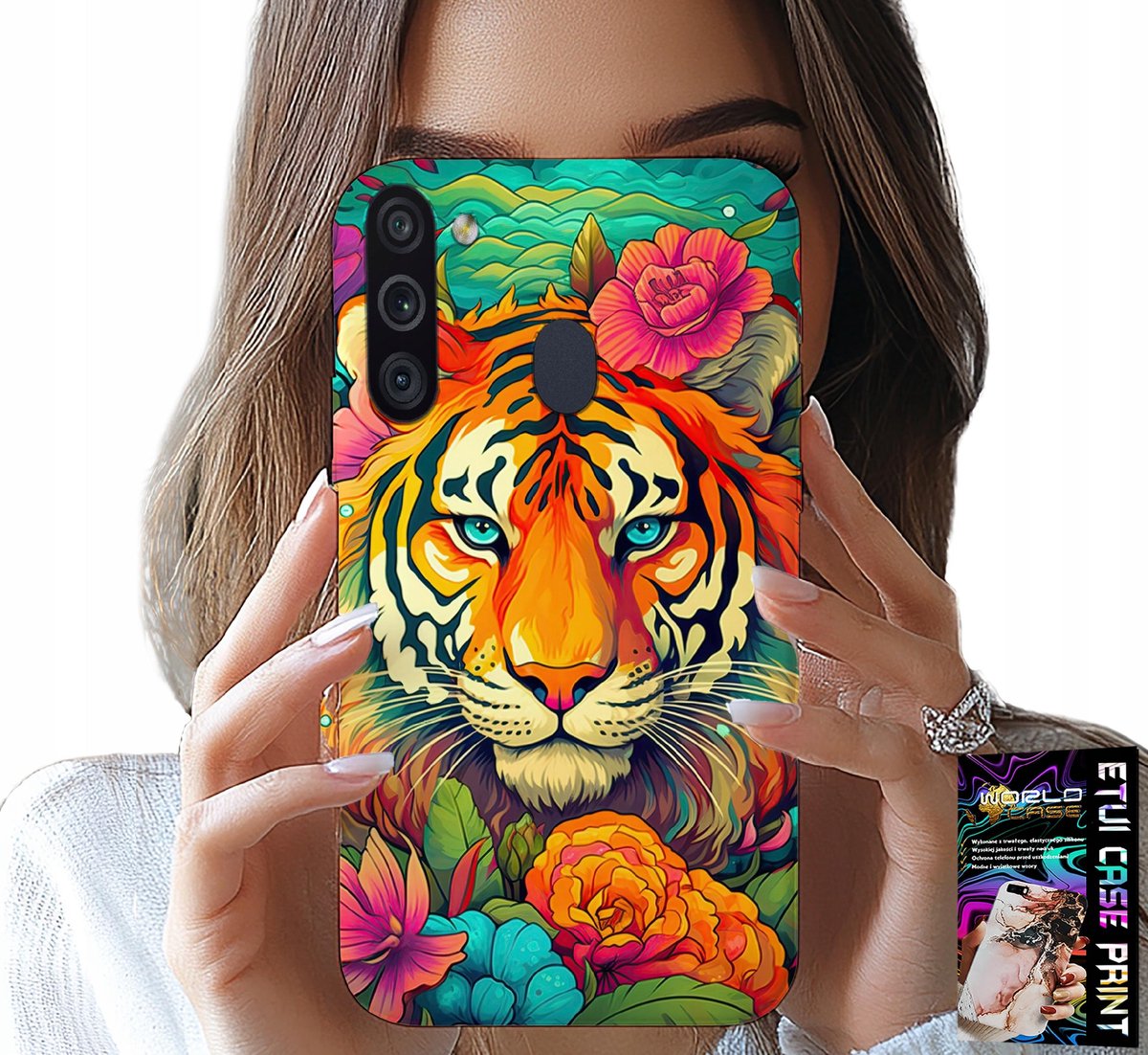 HOESJE VOOR SAMSUNG GALAXY A21 - DIERENPATROON TIJGERHOESJE