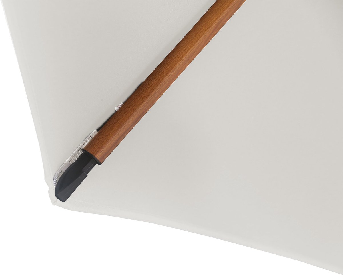 AXI Solis Zweefparasol Ø 300cm Houtlook/beige incl. Hoes – Gepoedercoat frame met kruisvoet – 360° Draaibaar - Kantelbaar – foto 8