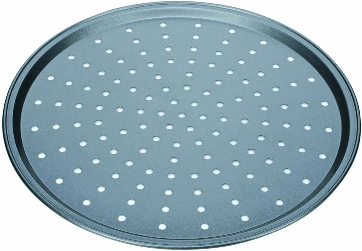 Bakvorm Rond - Taartvorm Pizzaplaat - Bakken Thuis - Ovenbestendig Vaatwasserbestendig - 32 x 32 x 1 cm - Zwart