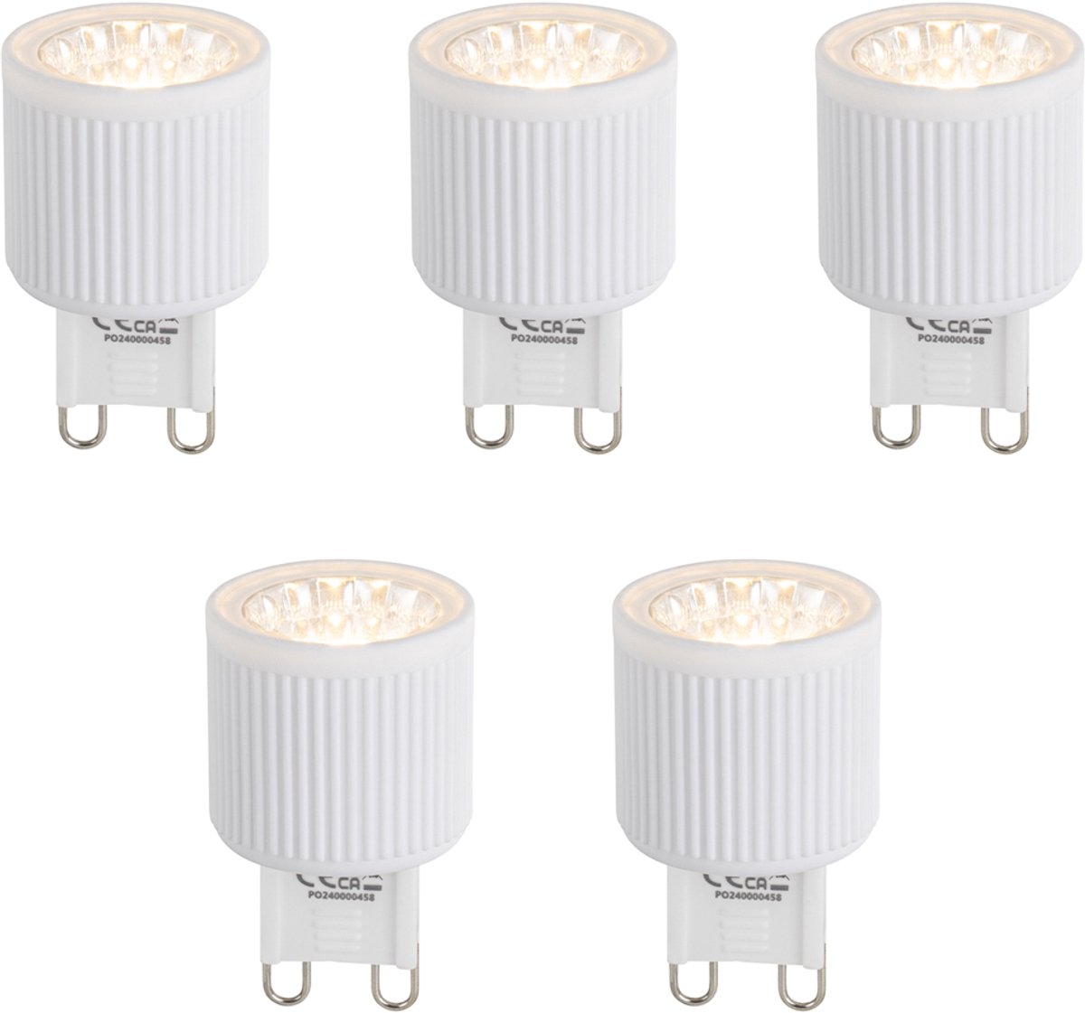 LUEDD Set van 5 G9 24mm dimbare LED lampen 3W 300 lm 2700K