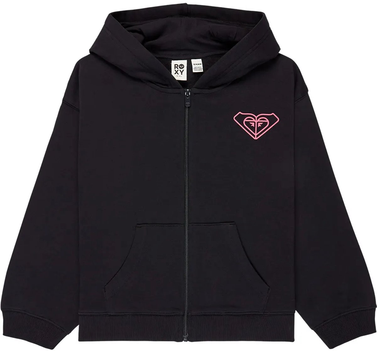 Roxy Midnight Hike Bruhsed Rg Sweatshirt Met Rits 14 Years Meisje Antraciet
