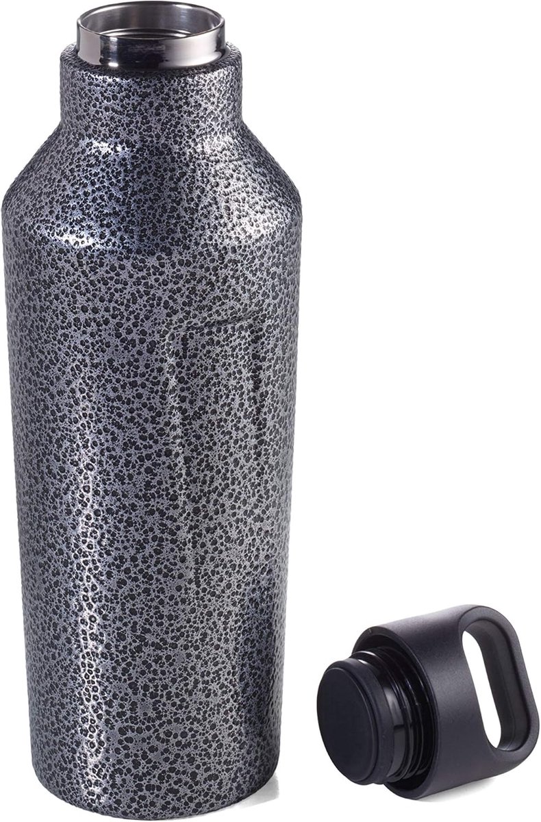Thermosfles - Drinkfles Isolerend - Warm en Koud - Dubbelwandige Isolatie - 600 ml - Titanium