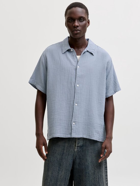 JACK&JONES ORIGINALS - JORNANTUCKET DOUBL CLOTH SHIRT SS 2PK MP Heren Overhemd