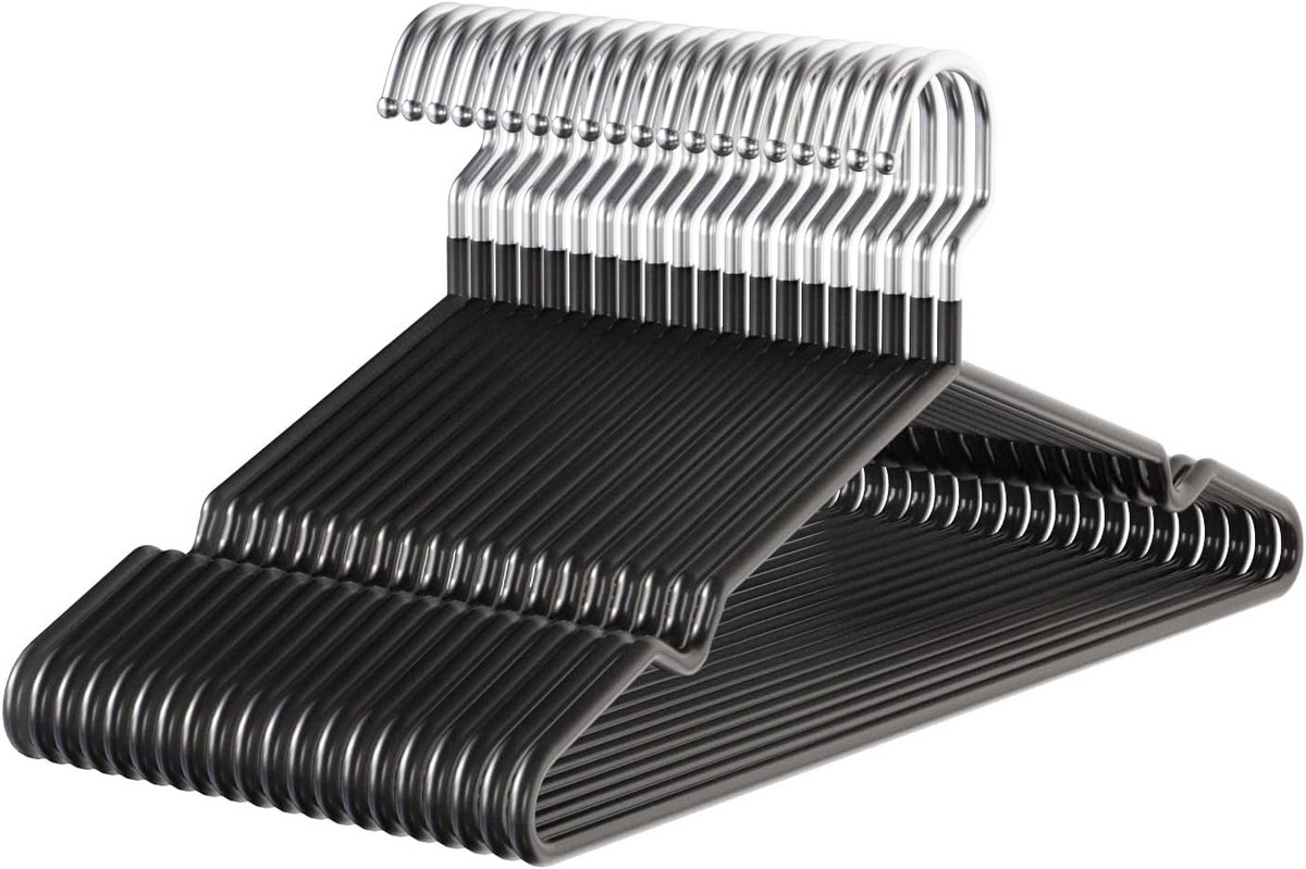 Hanger Set voor Volwassenen, Gemaakt van Metaal, Antislip en Robuust, 20 Stuks