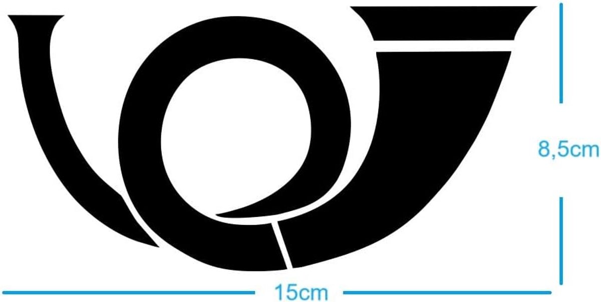Posthoorn Sticker voor Brievenbus - Transparant & Duurzaam (15cm)