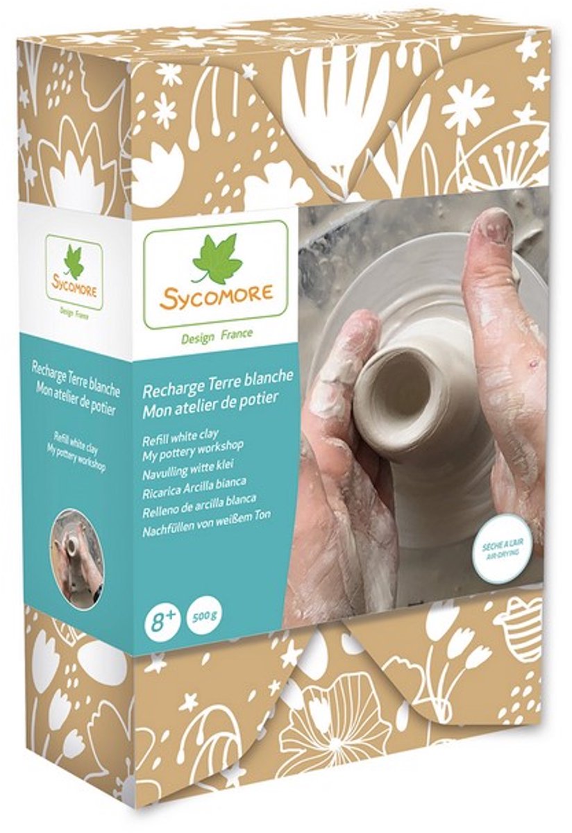 Sycomore Lovely Box navulset pottenbakkerij witte klei creatief speelgoed.