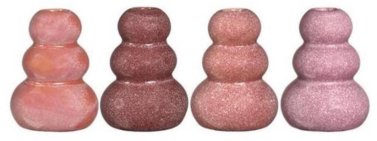 Pebble vaas H9,5xØ7cm pink 4ass colours.