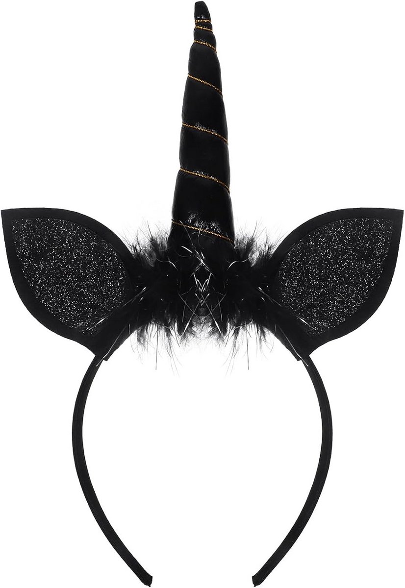 Unicorn Hoofdband met Hoorn en Oren voor Kinderen en Dames - Feestaccessoire