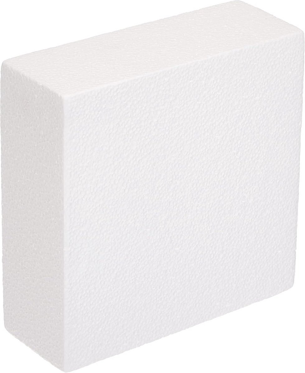 Vierkante Polystyreen Blok 50x50x5 cm | Stevig Schuimmodel voor Decoratie en Taartbouw
