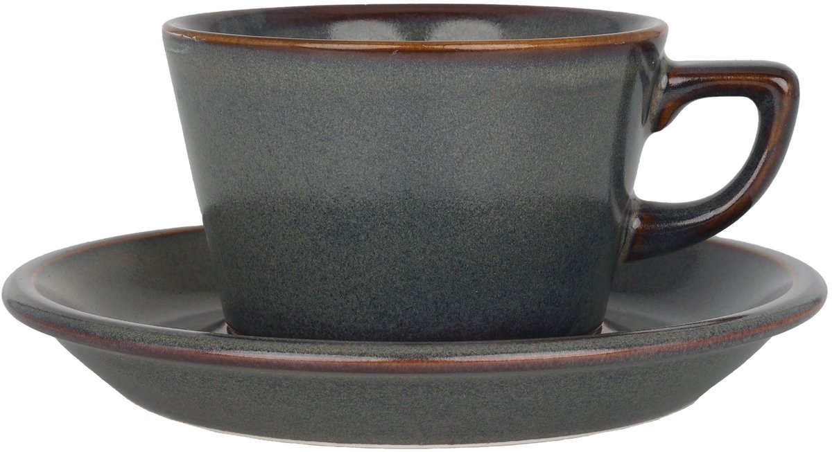 Bonna Gloire - Koffie kopjes & schotel - 250 cc - Porselein - set van 6