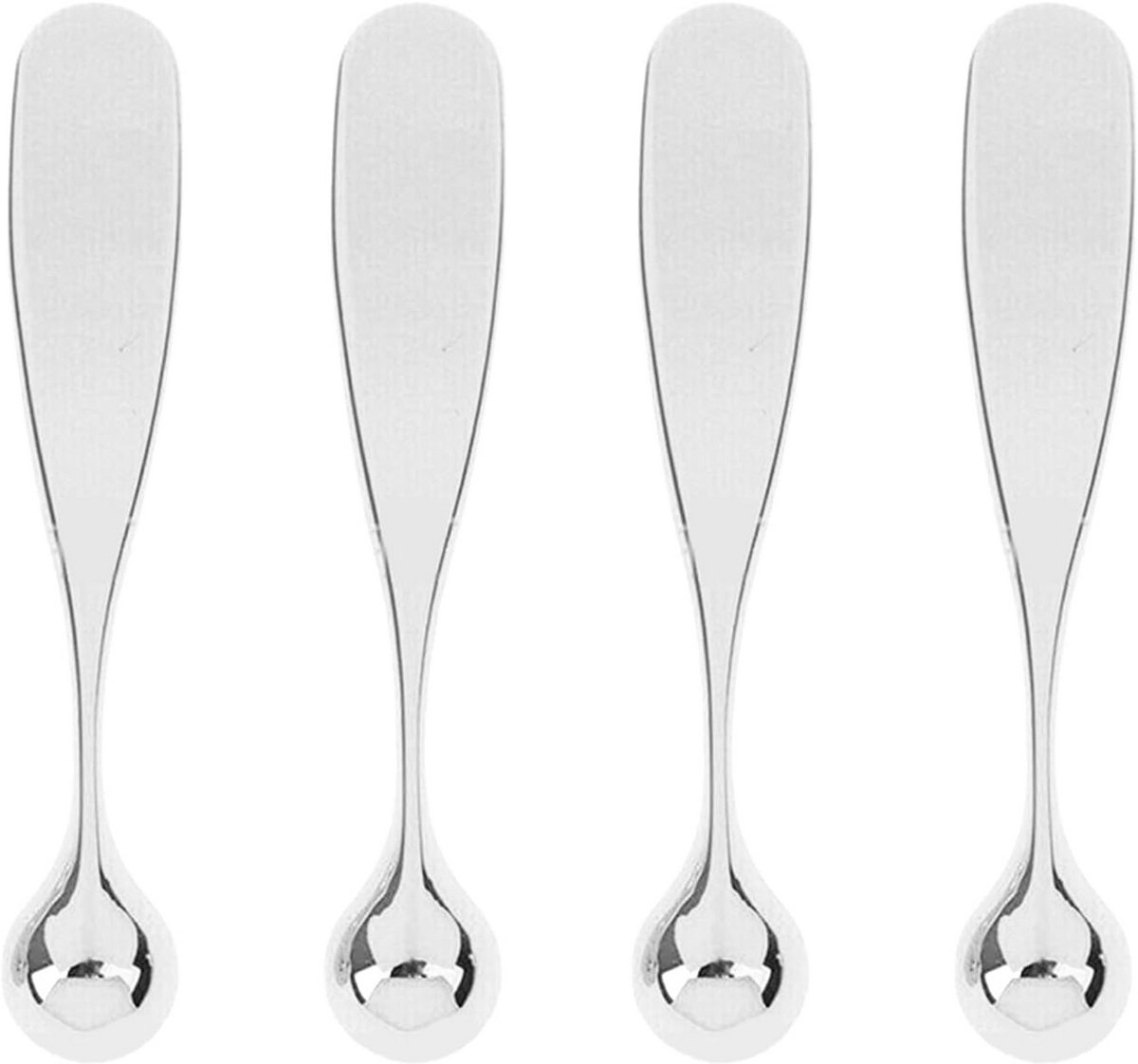 Set van 4 Metalen Tools voor Oogmassage en Gezichtscrème Applicatie