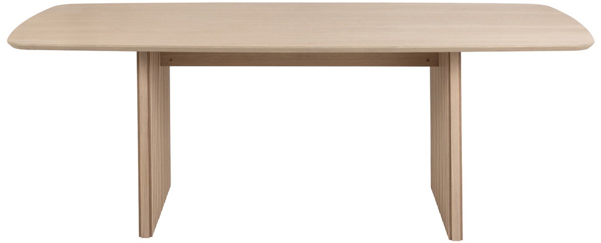 Giga Living Eettafel Rechthoek 220cm - Lichtbruin - 6-8 Personen - Loeck - Giga Living