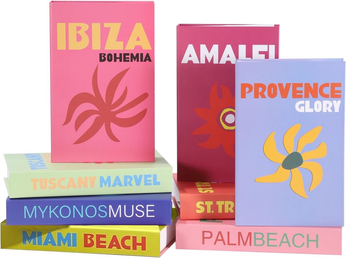 Aesthetic Decoratieve Boeken Set voor Woonkamer & Slaapkamer - 8 Stuks Trendy Tafelboek Decoratie