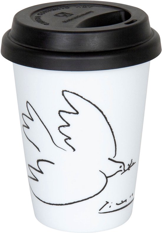 Könitz Picasso La Colombe Coffee To Go Mok met deksel, mok, koffiemok, porselein, 380 ml, 11 5 162 0210
