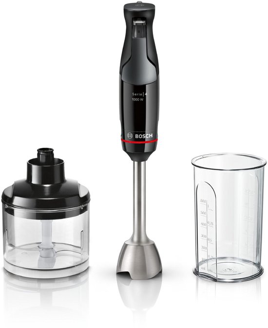 Bosch MaxoMixx Staafmixer, MS8CM6120, 1000 Watt, inclusief maatbeker met deksel en hakmolen, RVS