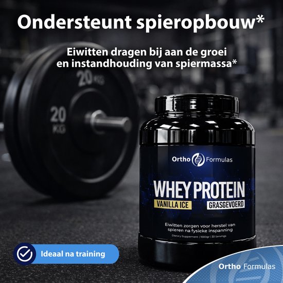 Whey Protein Vanille - Whey Eiwitpoeder & Eiwitshake - 1kg - Fitness & Spierherstel — afbeelding 3