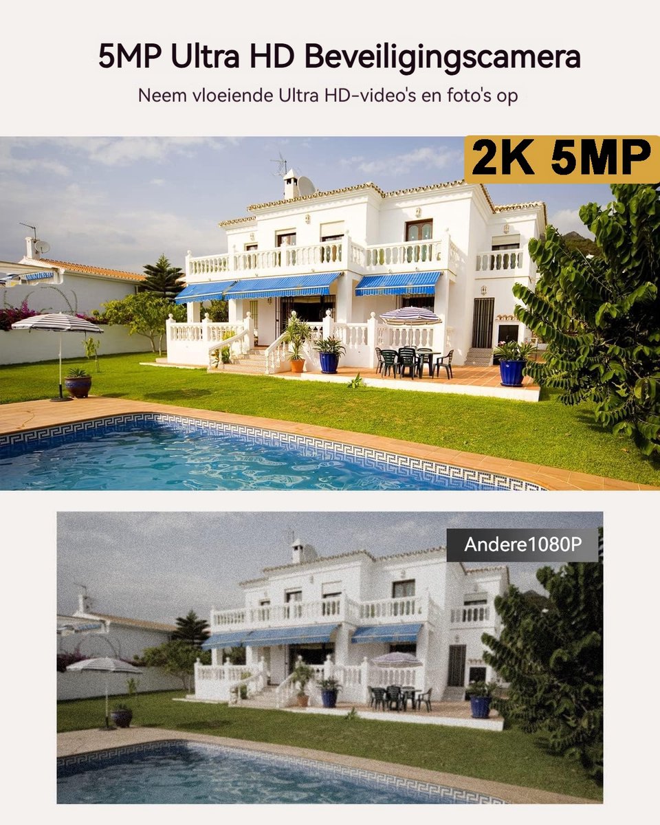 Globaleda 5MP Ultra HD Beveiligingscamera Buiten met Nachtzicht - afbeelding 3