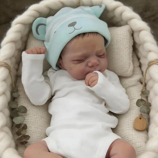 MKSS® Reborn Baby Pop - Silicone met Haar - Levensechte Babypoppen