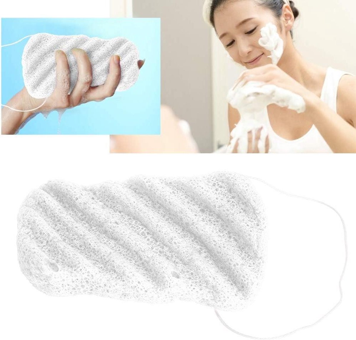 Konjak spons voor lichaam - peeling, grote maat, diepe poriën reiniging