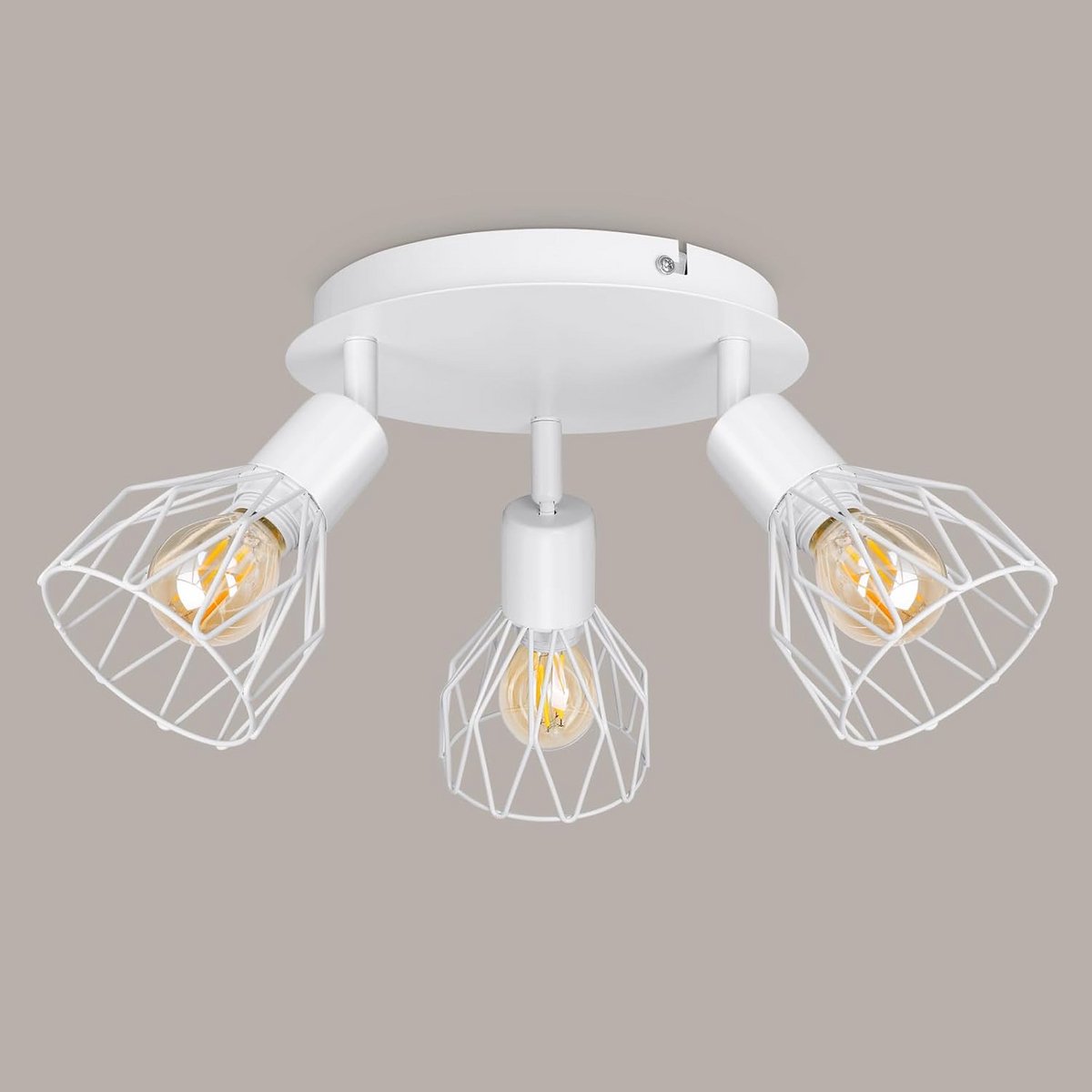Verstelbare Kroonluchter met E14 Witte LED Plafondlamp en Wandspots voor Woonkamer en Gang