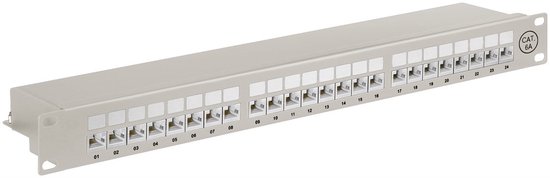 CAT 6A patchpaneel, 19 inch, 24-poorts (1 U) van Merkloos — afbeelding 5