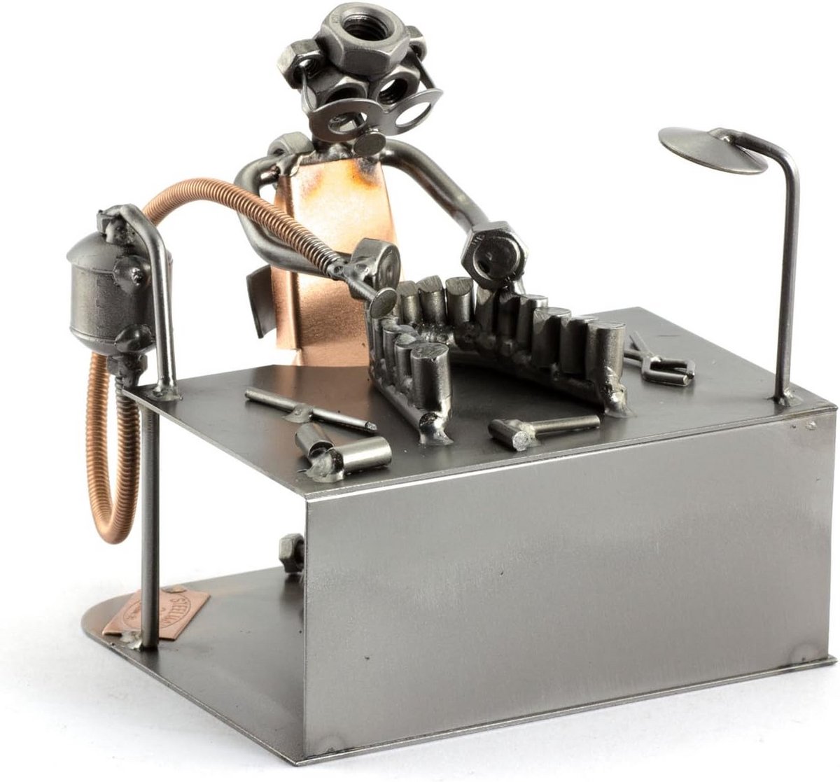 Schroevenmannetje Tandtechnicus Handgemaakt Metalen Figuren Cadeau-idee