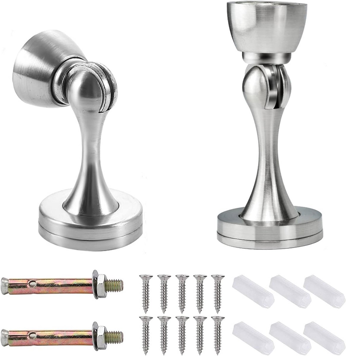 Magnetische Deurstopper Set van 2 - Roestvrij Staal, Aantrekkelijk en Sterk