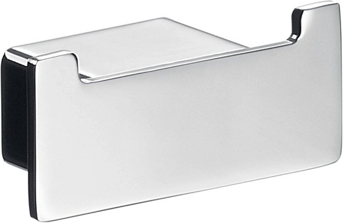 Dubbele haak voor wandmontage - Onderhoudsvriendelijke handdoekhaak van aluminium in chroo