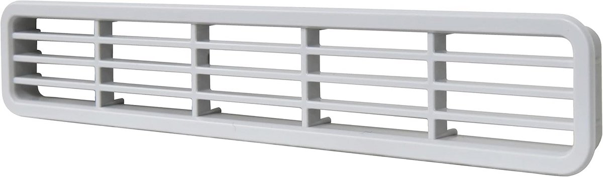 Rechthoekig Ventilatierooster van Kunststof voor Meubeltoepassingen - 207 x 37 mm