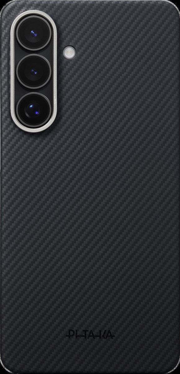 PITAKA Edge Case - Hoesje Geschikt voor Samsung Galaxy S26 Plus - Compatibel met MagSafe - 600D Aramidevezel Back Cover - Ultra Dun - Zwart