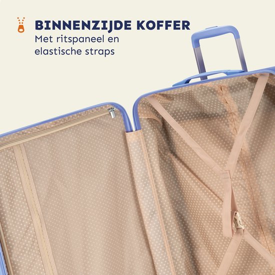 Princess Traveller Oceans – Grote Reiskoffer – Cornflower Blue – TSA-Slot – 98L koffer – 77x52x29 cm – GRS gecertificeerd