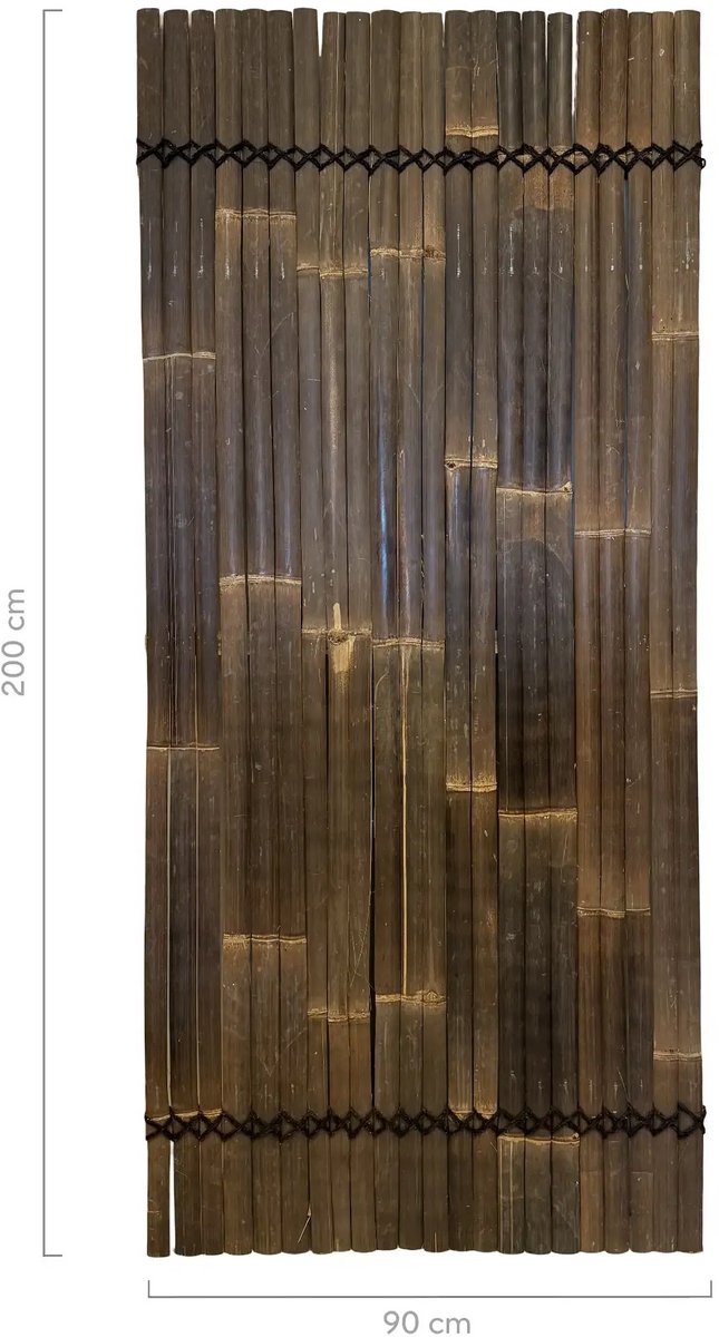 Masters of Bamboo® Bamboe Schutting Budget - 90 x 200 cm - Zwart - Tuinscherm / Bamboe scherm