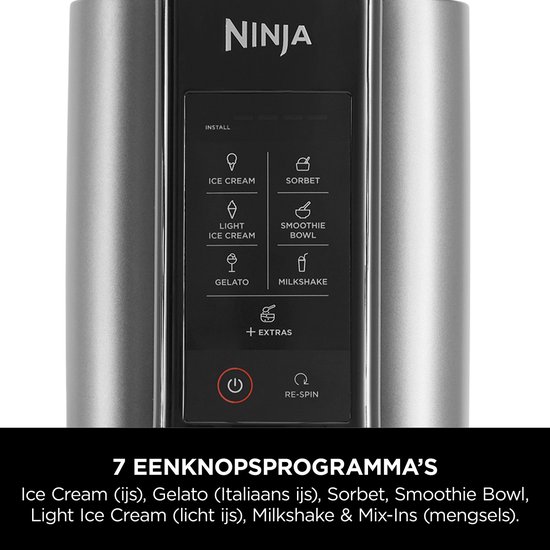 Ninja NC302EU, Traditionele ijsmachine, 0,473 l, 2 kommen, Zwart, 165 mm, 270 mm van Merkloos — afbeelding 3