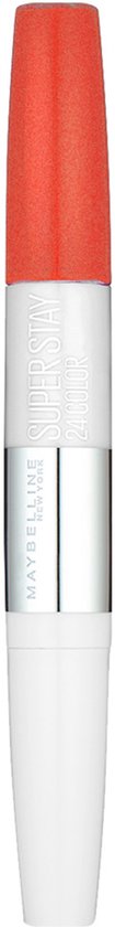 Een oranje Maybelline Super Stay 24 Color lippenstift.