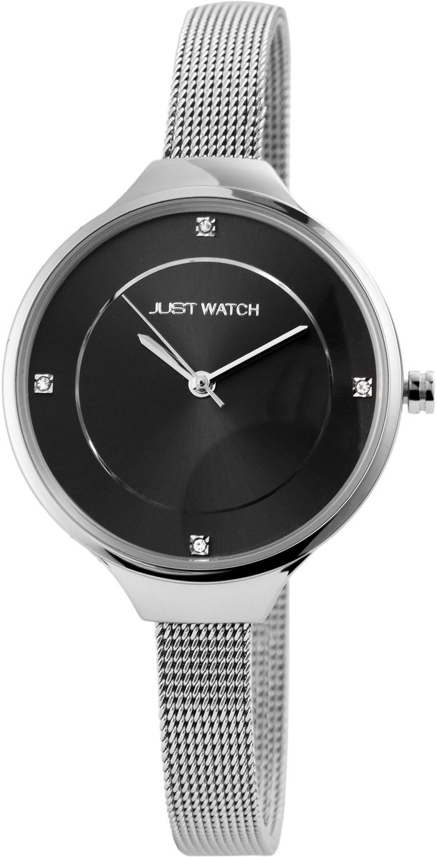 JUST WATCH dameshorloge roestvrij staal Evie met roestvrijstalen band, 3 ATM, inclusief geschenkdoos