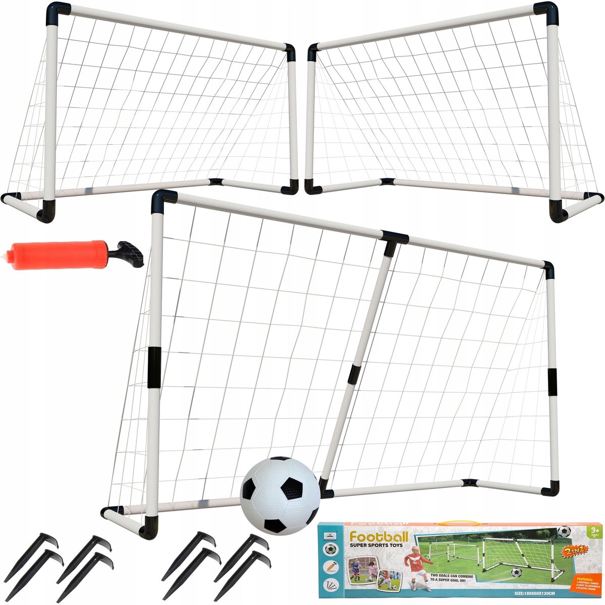 BK Serie - Voetbaldoelen 2-in-1 - 180x120cm - Draagbaar
