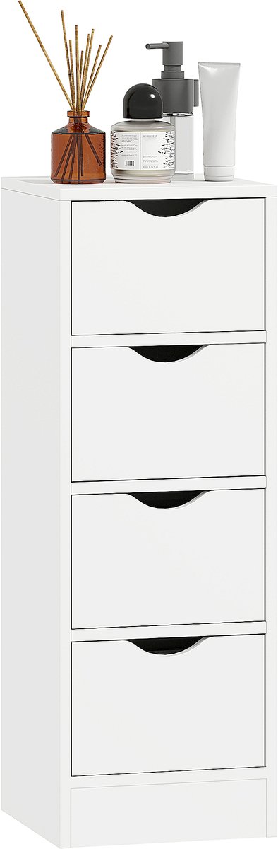 HOMCOM Badkamerkast - Spaanplaat - 29x29x83cm - Wit