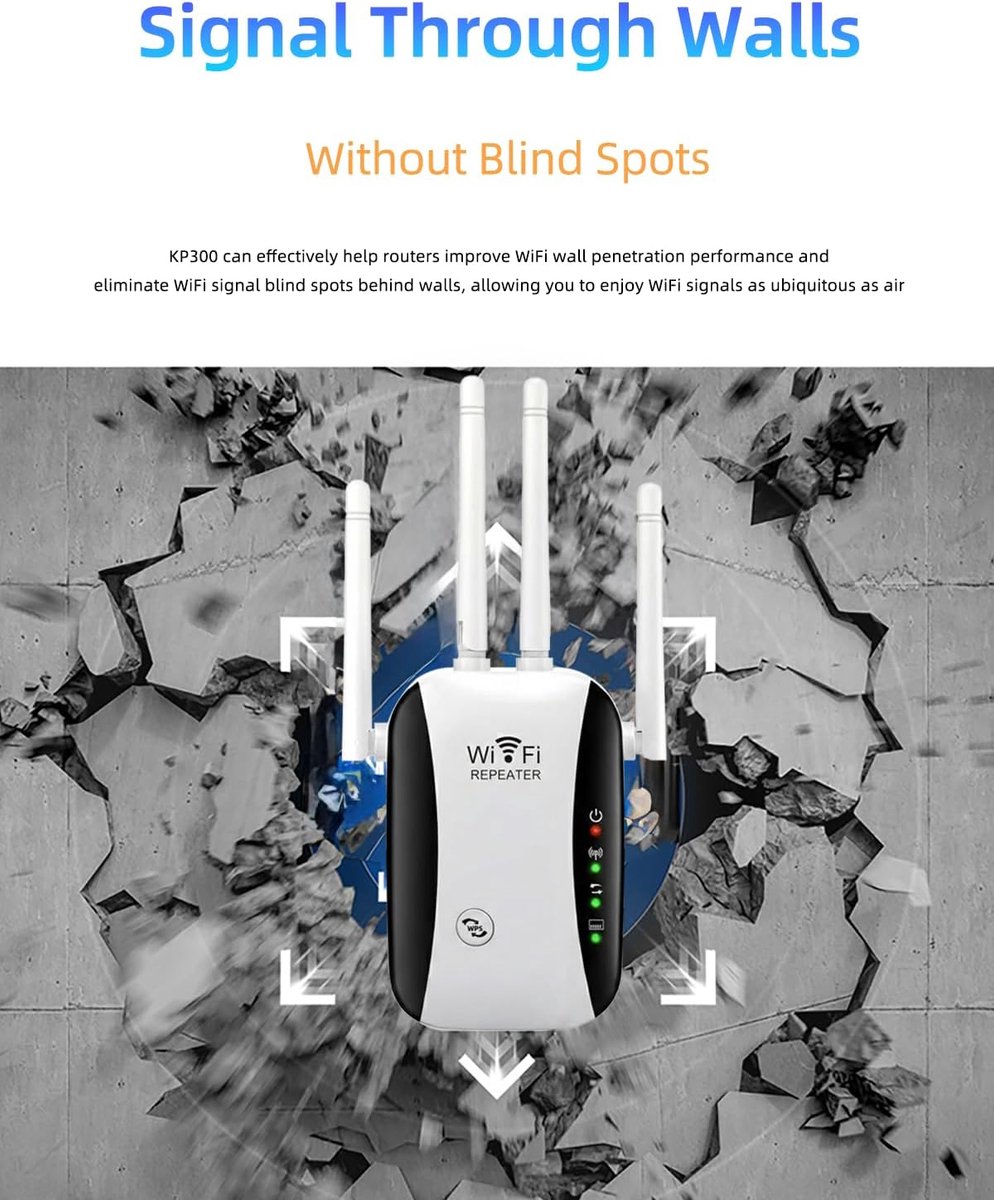 Z Block 2026 WiFi-extender met 4 Antennes voor 5000 ft² Dekking - afbeelding 3