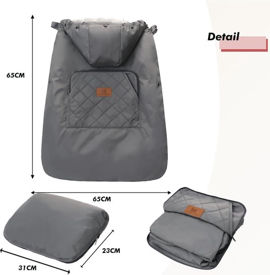 Universele Winterhoes voor Babydraagzak - Warm en Waterdicht Draagcomfort van Universele — afbeelding 4