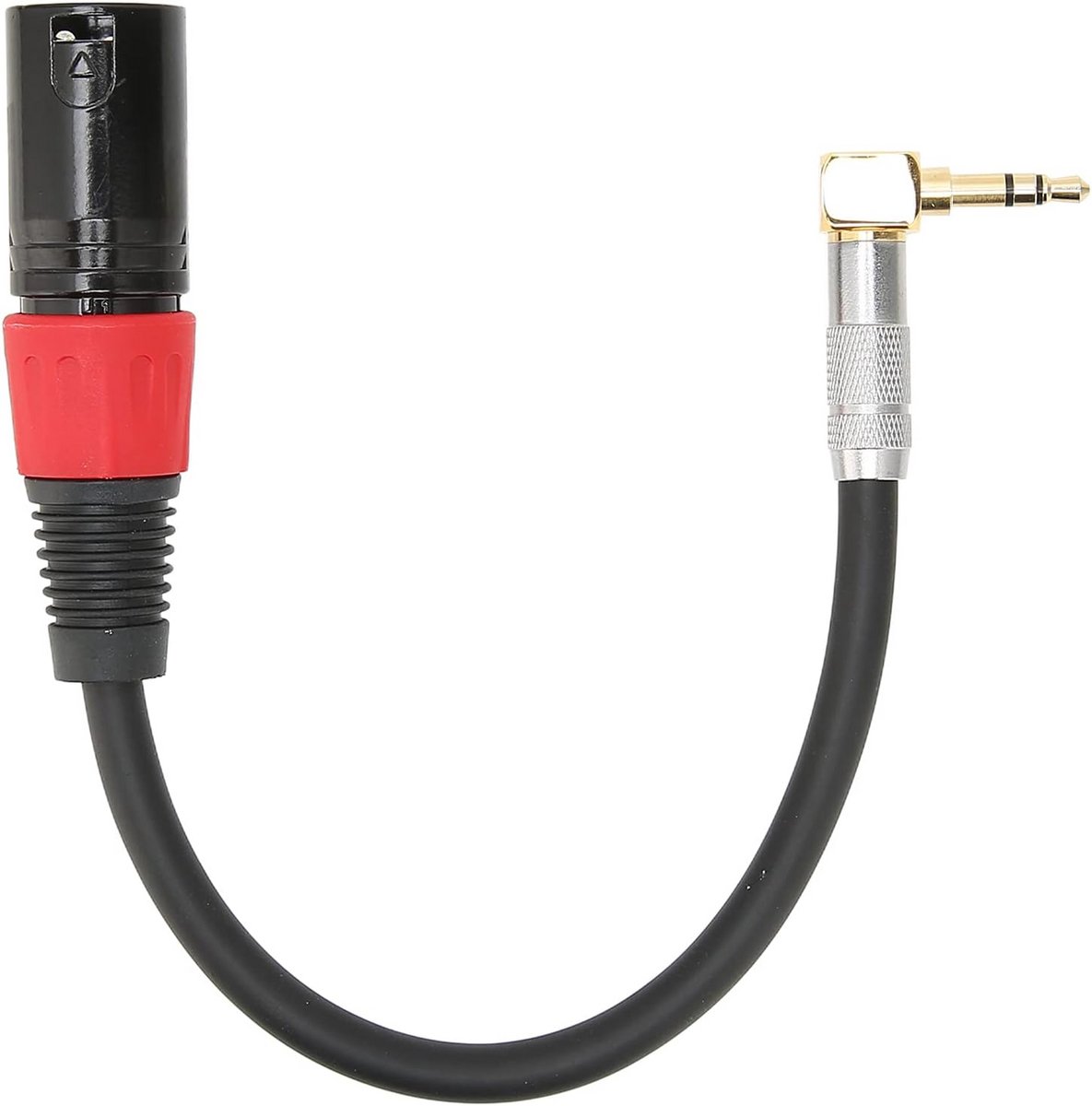 3.5mm TRS Male naar XLR Male Kabel 0.5m - 90 Graden L-Vorm Audio Adapterkabel