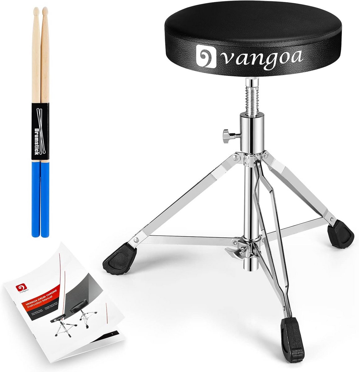 Verstelbare Drumkruk met Dikke, Comfortabele Zitting