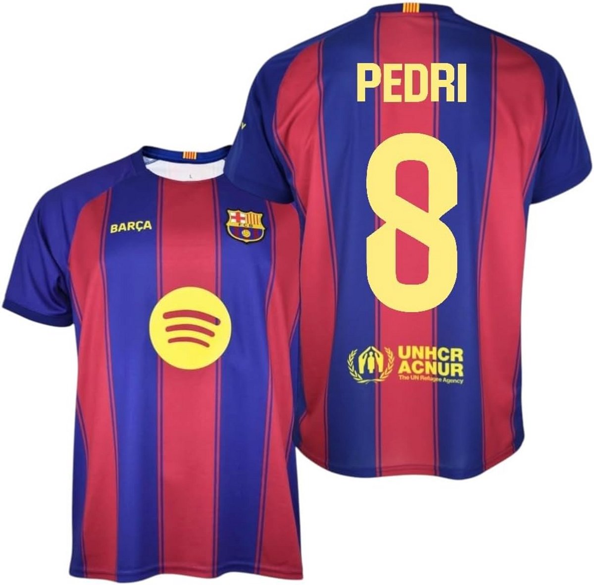 Voetbalshirt Thuistenue Nummer 8 Speler - Blauw Grana Design